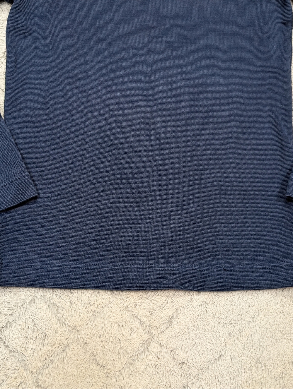 S.N.S. Herning Shirt Mens S Blue Navy Handle Crew Neck Heavy Cotton Knit Slim - Picture 3 of 9